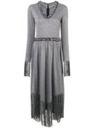Marco De Vincenzo Fringe Maxi Dress - Grey