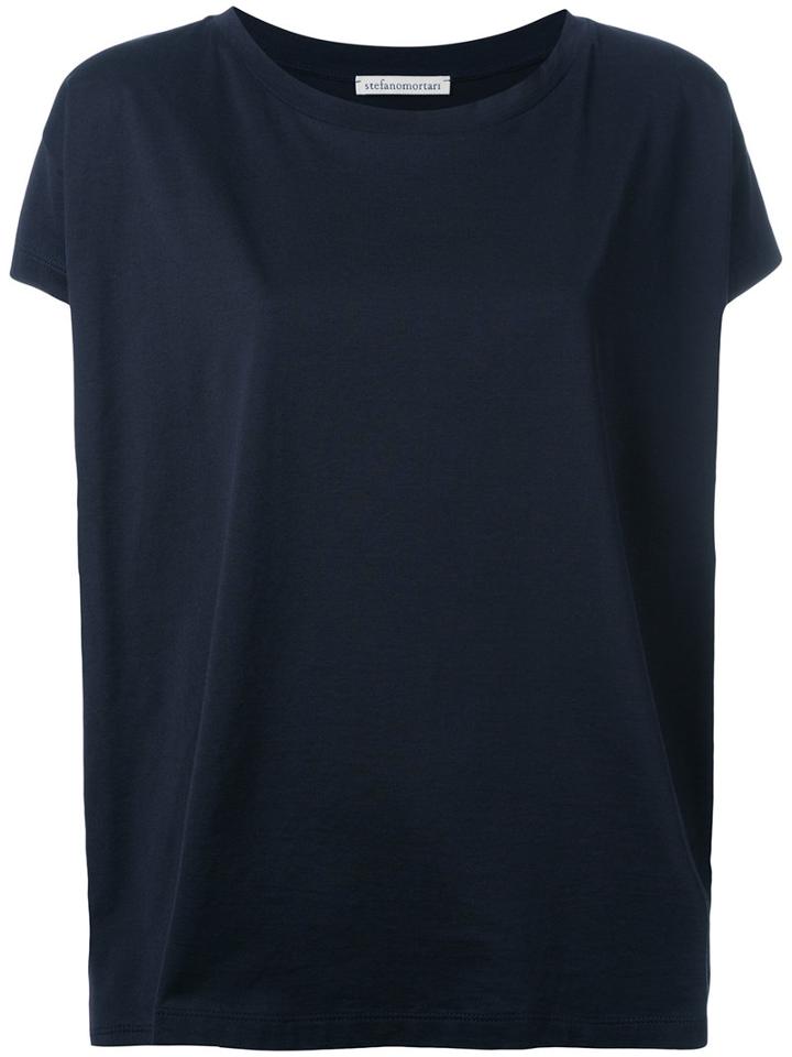 Stefano Mortari Loose Fit T-shirt, Women's, Size: 44, Blue, Cotton