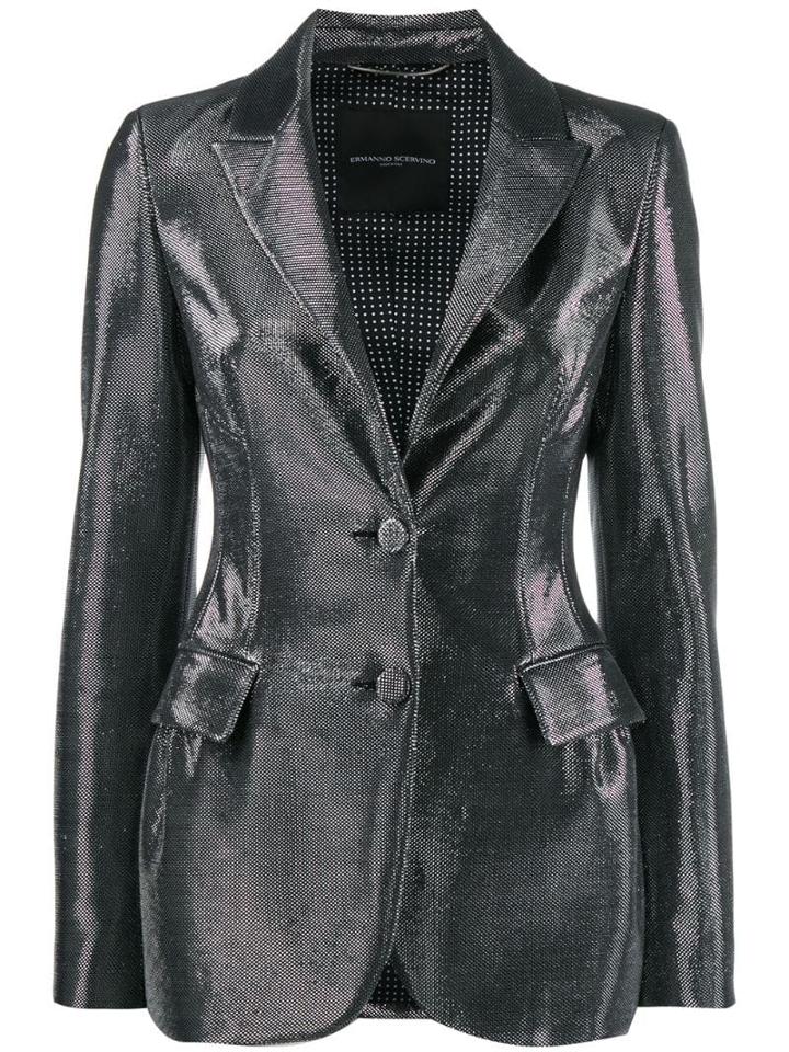 Ermanno Scervino Metallic Blazer - Silver