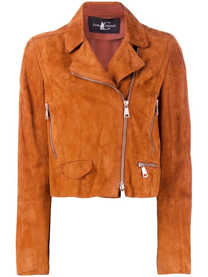 Luisa Cerano Cropped Jackets - Brown