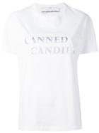 Paco Rabanne Slogan Front T-shirt, Women's, Size: 38, White, Cotton