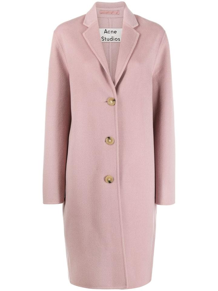 Acne Studios Vip Avalon Single Breasted Coat - Pink