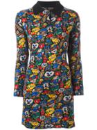 Jean Paul Gaultier Vintage Face Pattern Collar Dress - Multicolour