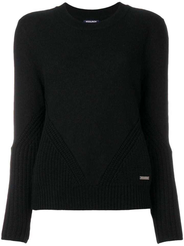 Woolrich Ribbed Trim Sweater - Black