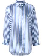 Iro Striped Boyfriend Shirt, Women's, Size: 36, White, Cotton