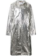 Oamc Long Length Raincoat - Silver