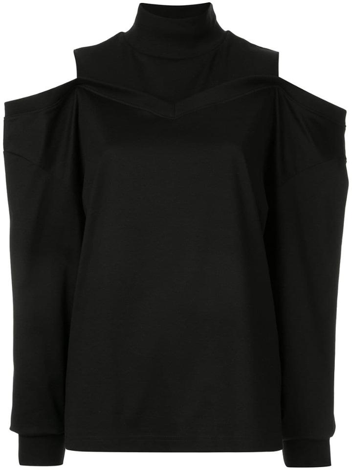 Le Ciel Bleu Layered Cold Shoulder Top - Black