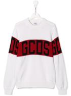 Gcds Kids Teen Logo Jumper - White