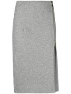 Peserico Side Pleat Midi Skirt - Grey
