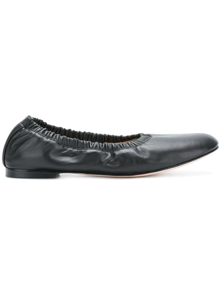 Stuart Weitzman 'gina Smooth Nappa' Ballerinas - Black