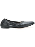 Stuart Weitzman 'gina Smooth Nappa' Ballerinas - Black