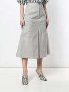 Chloé Multi-pocket A-line Midi Skirt - Grey