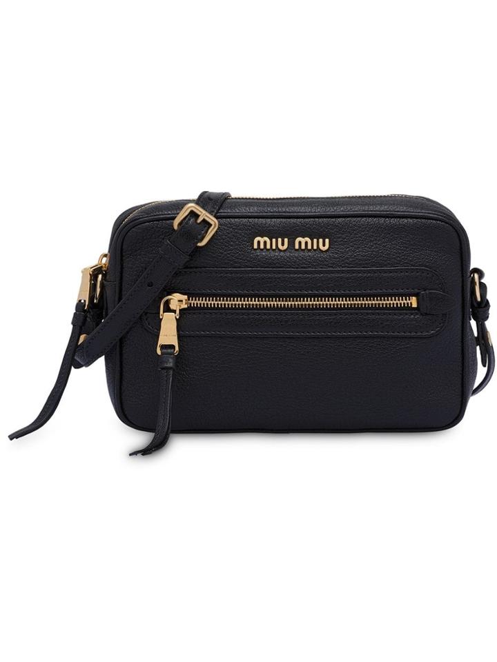 Miu Miu Leather Shoulder Bag - Black