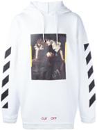 Off-white Caravaggio Print Hoodie, Men's, Size: Large, White, Cotton