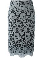 Blumarine Floral Scalloped Skirt