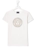 Young Versace Teen Medusa Appliqué T-shirt - White