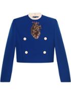 Gucci Embroidered Anatomical Heart Top - Blue