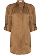 Rejina Pyo Scarf Detail Shirt - 103 - Brown