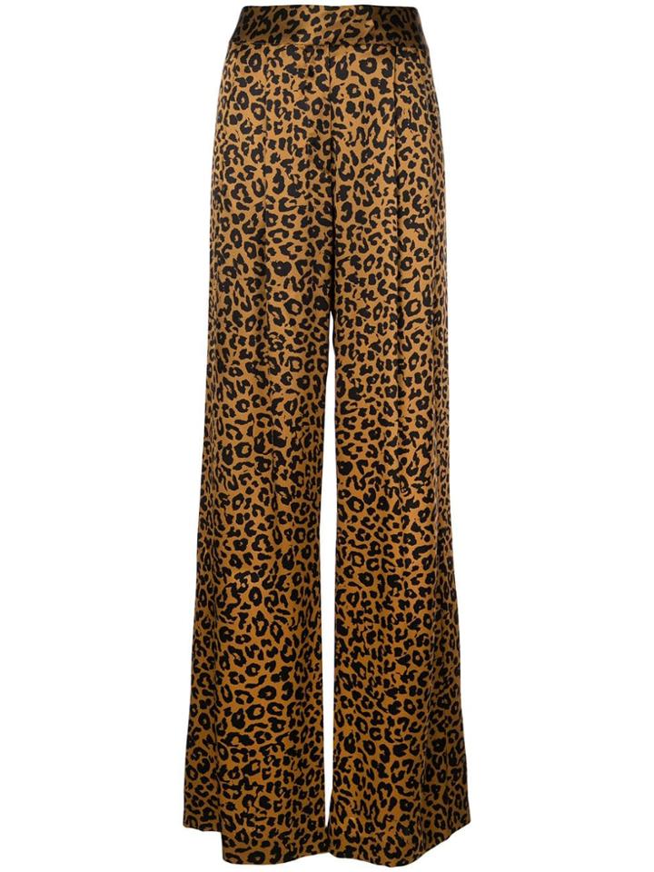 Michelle Mason Wide Leg Trousers - Brown