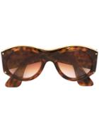 Christian Lacroix Vintage Oval Sunglasses, Women's, Brown
