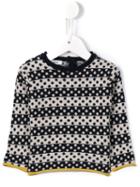 Knot - Stripe Dots Sweater - Kids - Polyamide/viscose/cashmere/merino - 9 Mth, Blue