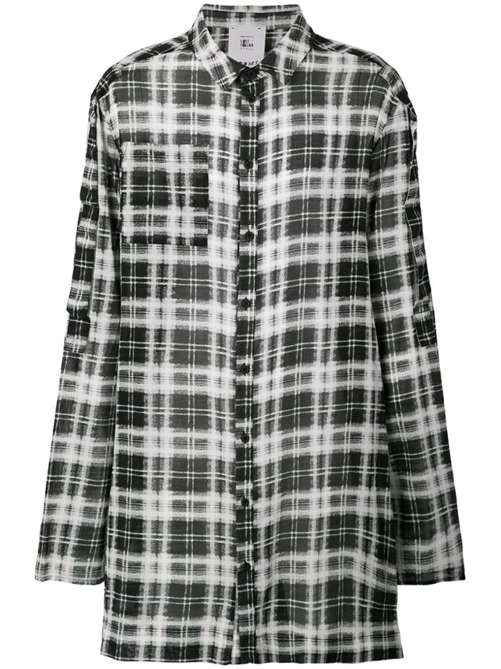 Lost & Found Rooms Checked Oversized Shirt - Black