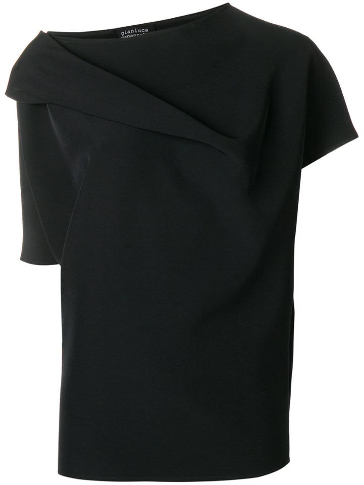 Gianluca Capannolo Roll Neck Detail Blouse - Black