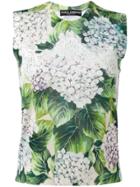 Dolce & Gabbana Hydrangea Print Tank Top - Green