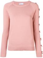 Red Valentino Bow Sleeve Sweater - Pink & Purple