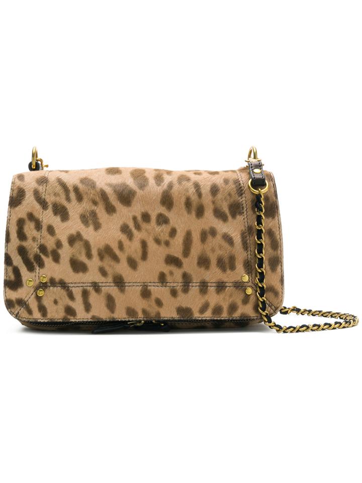 Jérôme Dreyfuss Leopard Print Shoulder Bag - Nude & Neutrals