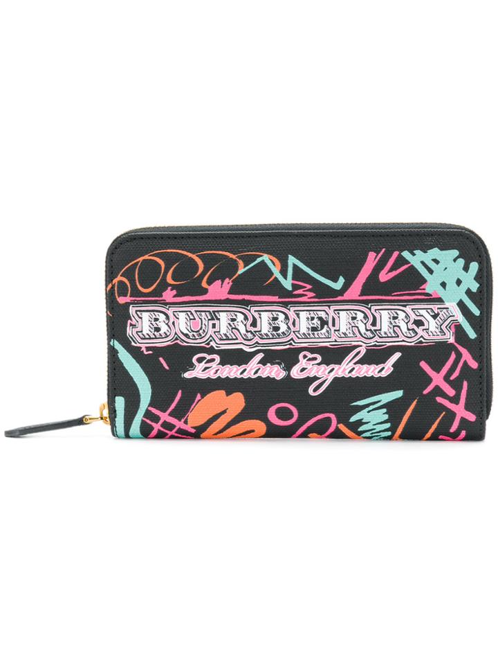 Burberry Printed Wallet - Black