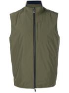 Canali Zipped Up Vest - Green