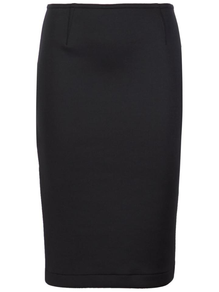Yigal Azrouel Plain Straight Skirt, Women's, Size: 2, Black, Polyester/spandex/elastane