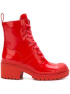 Marc Jacobs Bristol Combat Boots - Red