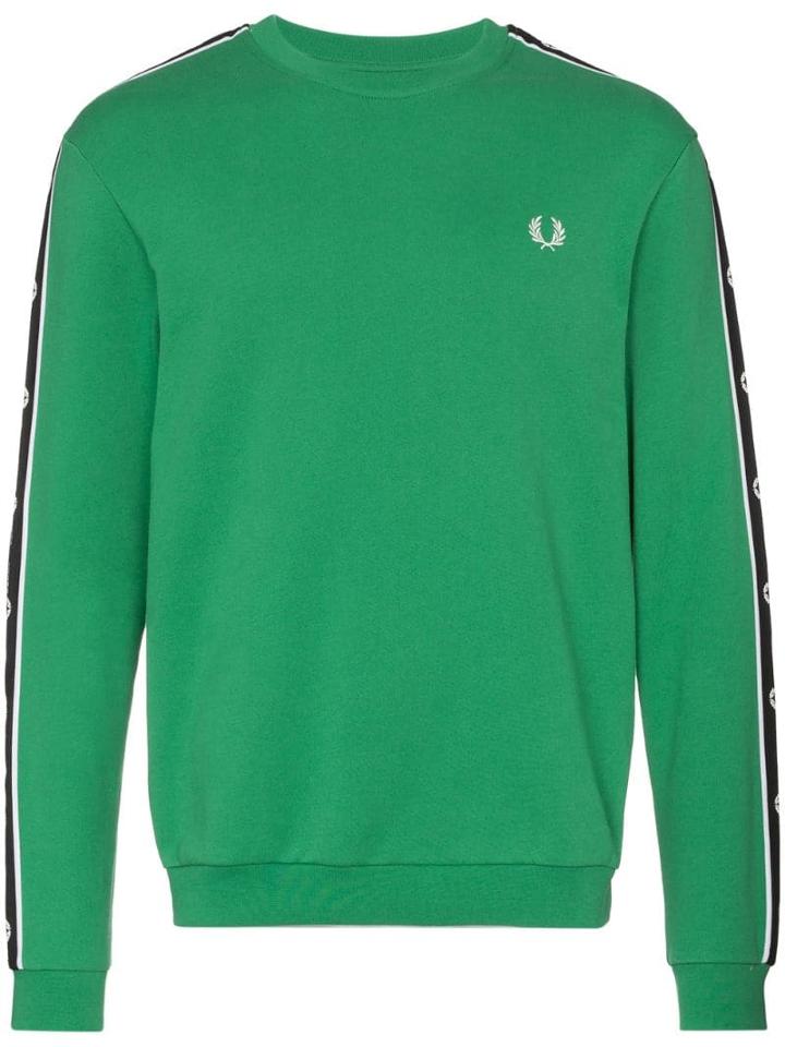 Fred Perry Logo Tape Sweatshirt - Green