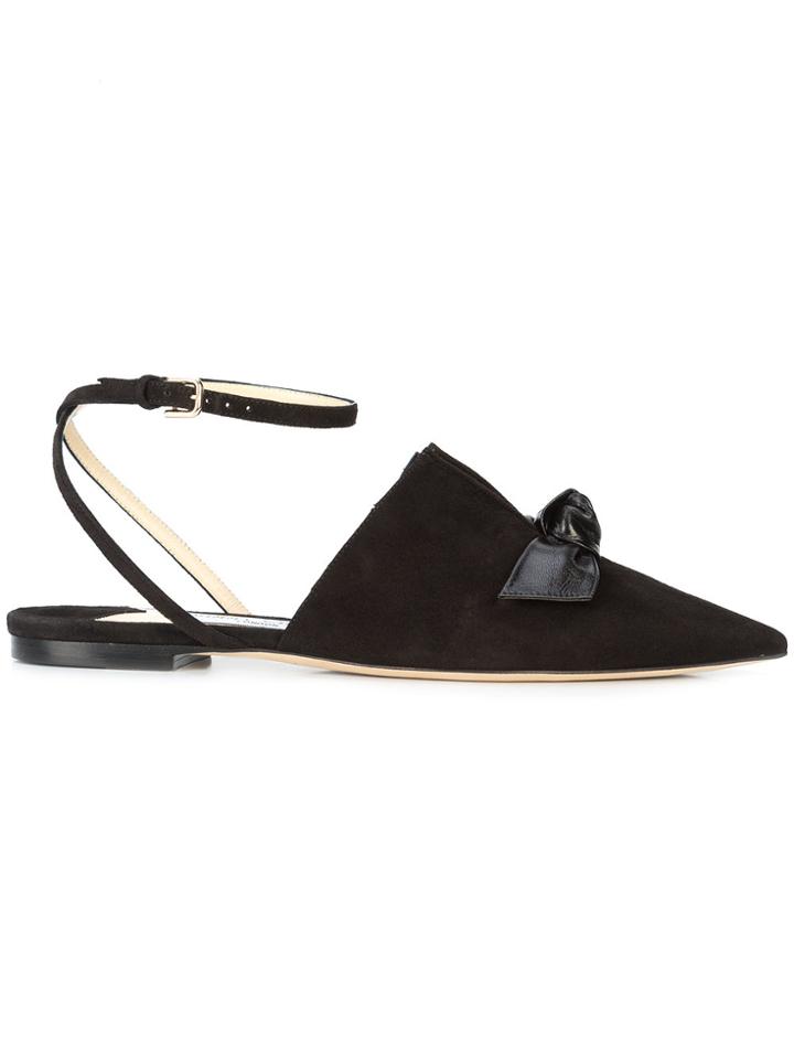Jimmy Choo Temple Flat Ballerinas - Black