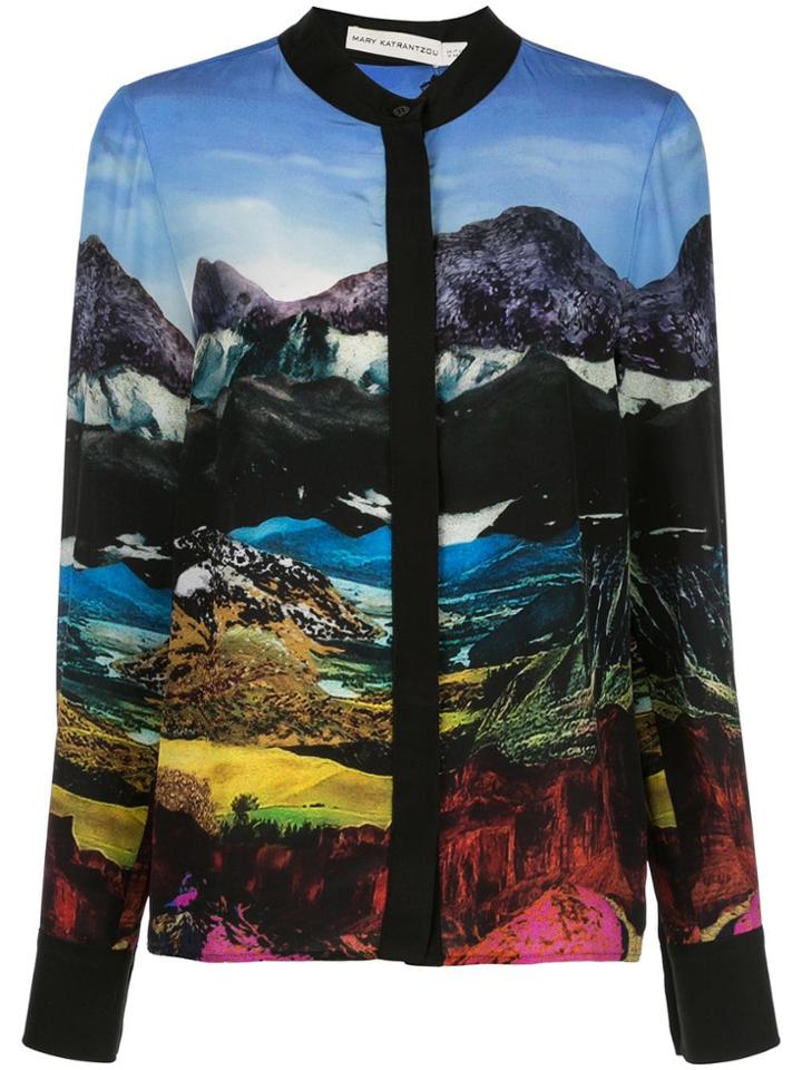 Mary Katrantzou Clara Landscape Blouse - Blue