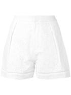 Markus Lupfer - Broderie Anglaise Shorts - Women - Cotton - Xs, Women's, White, Cotton