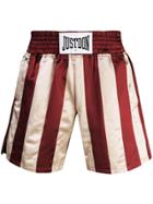 Just Don Striped Boxing Shorts - Red