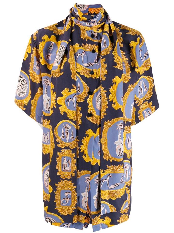 Chloé Frame Print Blouse - Blue