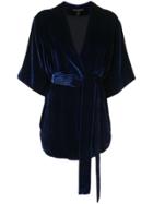 Kiki De Montparnasse Belted Wrap Jacket - Blue