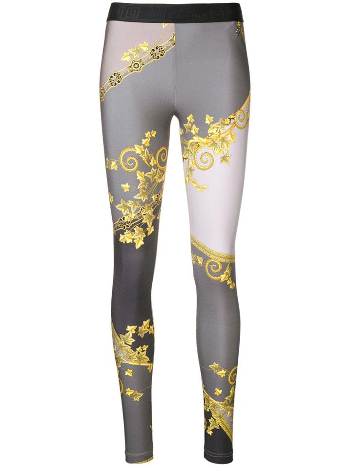 Versace Collection Printed Leggings - Grey