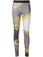 Versace Collection Printed Leggings - Grey