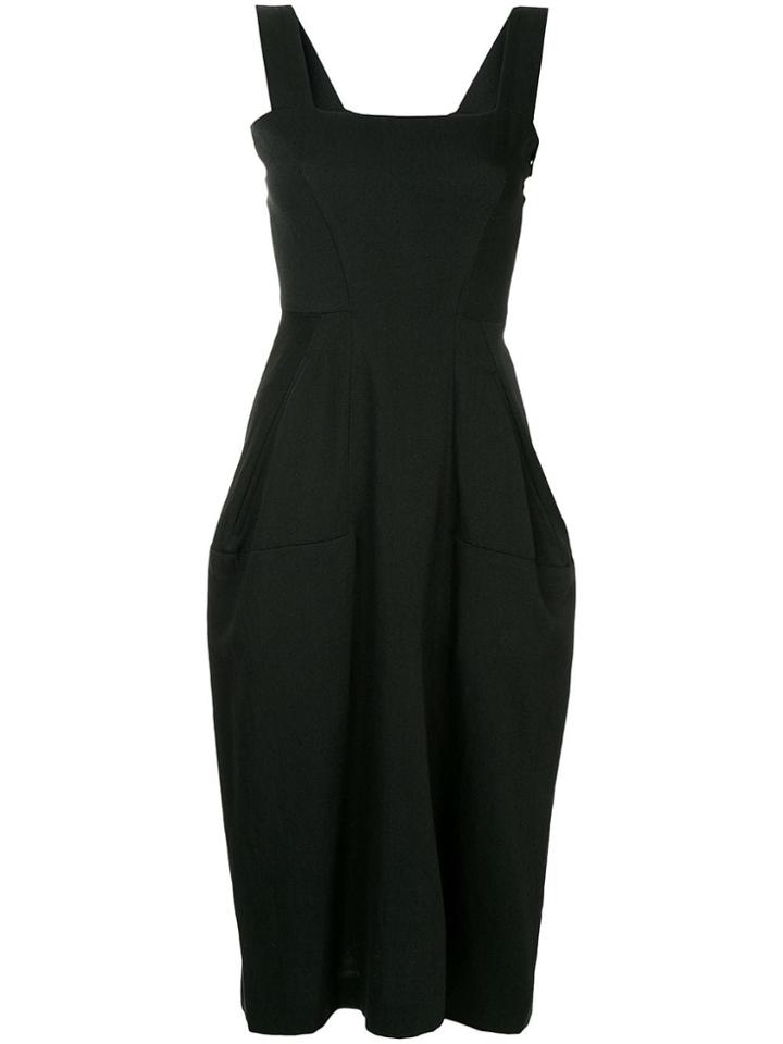 Yohji Yamamoto Vintage Midi Pocket Dress - Black