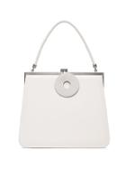 Dorateymur Midi Calf Leather Tote Bag - White