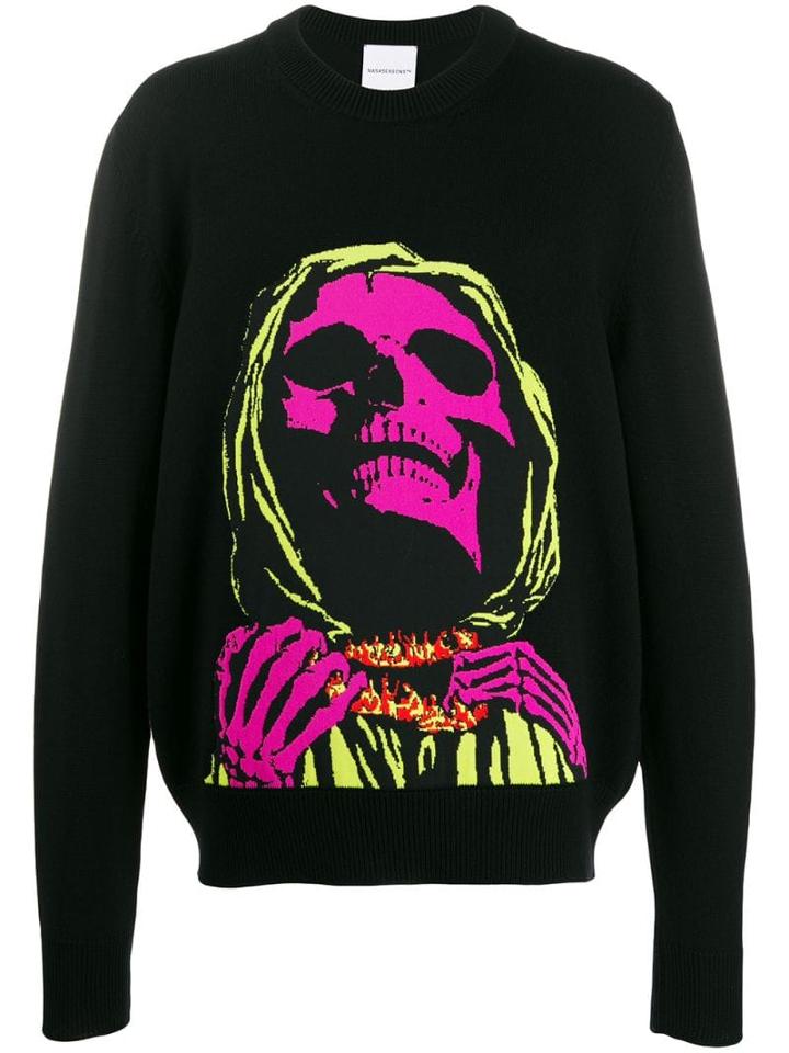 Nasaseasons Skull Face Detail Sweater - Black
