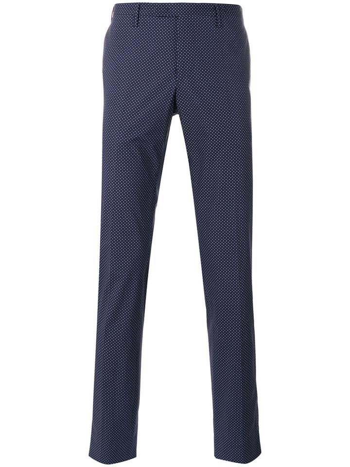 Pt01 - Dotted Trousers - Men - Cotton - 50, Blue, Cotton