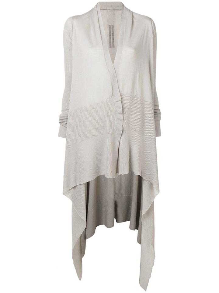 Rick Owens Draped Long Cardigan - Grey