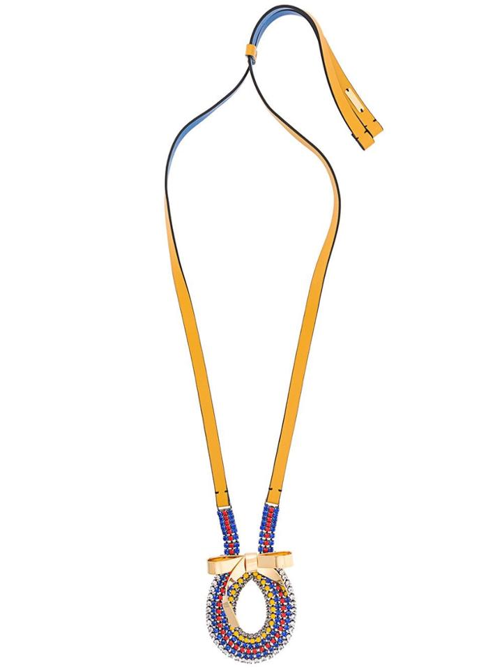 Marni Bow Pendant Necklace - Yellow