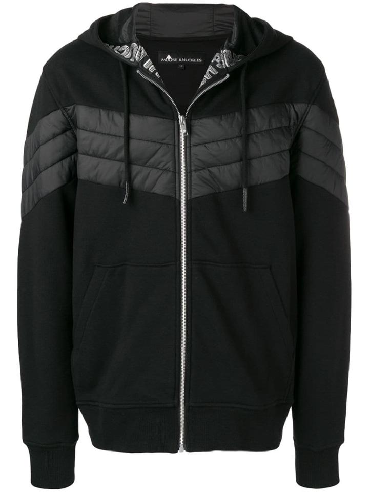 Moose Knuckles Hooded Zip-up Jacket - Black